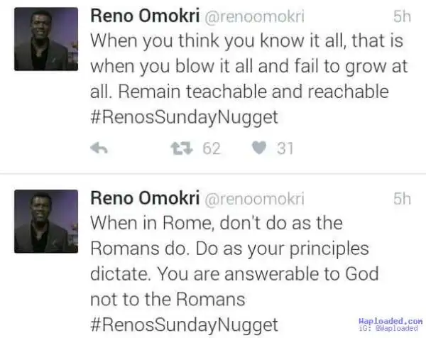 Checkout These Interesting Tweets From Reno Omokri